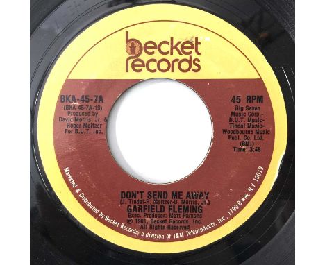 GARFIELD FLEMING - DON'T SEND ME AWAY 7" (BECKET RECORDS BKA-45-7A). A copy of Garfield Fleming - Don't Send Me Away c/w You 