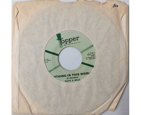 DOTTIE &amp; MILLIE - TALKIN' ABOUT MY BABY/ NOTHING IN THIS WORLD 7" (US NORTHERN - TOPPER - 1014). A beautiful boppin' slic