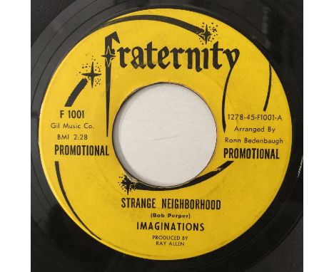 IMAGINATIONS - STRANGE NEIGHBORHOOD/ I JUST CAN'T GET OVER LOSING YOU 7" (US PROMO - FRATERNITY - F 1001). A scarce, original