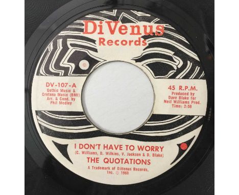 THE QUOTATIONS - I DON'T HAVE TO WORRY/ IT CAN HAPPEN TO YOU 7" (US NORTHERN - DiVENUS RECORDS - DV-107). A sought-after rare