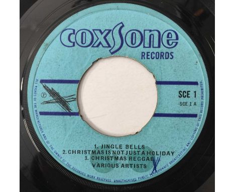 VARIOUS - CHRISTMAS EP 7" (REGGAE - UK ORIGINAL - COXSONE - SCE 1). A rarely seen, 6-track reggae 7" Christmas EP on the lege