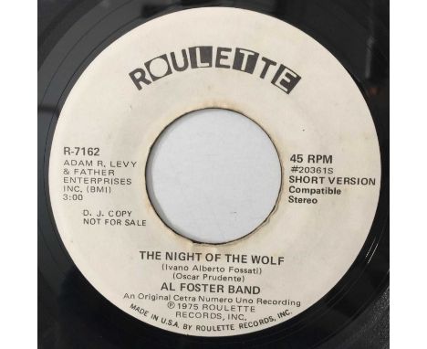 AL FOSTER BAND - THE NIGHT OF THE WOLF 7" (ROULETTE R-7162 - PROMO). A promotional copy of Al Foster Band - The Night Of The 