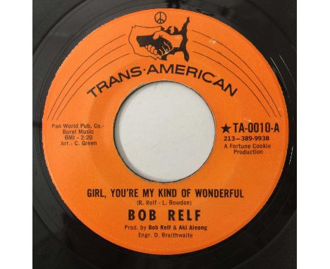 BOB RELF - BLOWING MY MIND TO PIECES 7" (ORIGINAL PRESSING - TRANS AMERICAN TA-0010). An original copy of Bob Relf - Blowing 