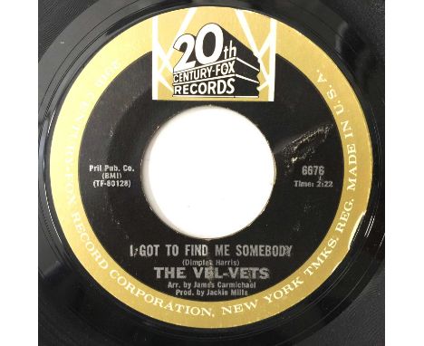 THE VEL-VETS - I GOT TO FIND ME SOMEBODY 7" (20TH CENTURY FOX RECORDS 6676). A copy of The Vel-Vets - I Got To Find Me Somebo