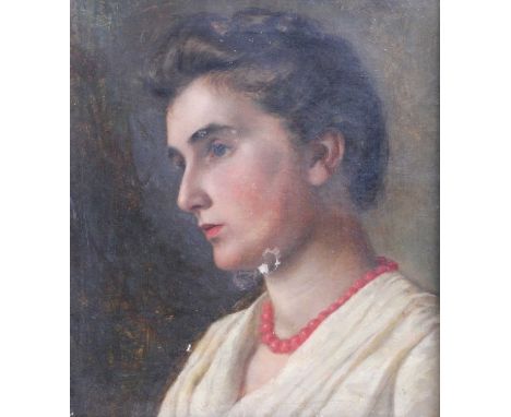 British School (Early 20th Century) Head and shoulders, portrait of a lady Oil on canvas, 34.5cm by 29.5cm 
