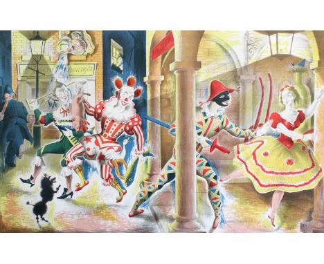 Clarke Hutton (1898-1984)"Harlequinade" (S.P 13, printed at The Baynard Press, for School Prints Ltd.,London)Colour lithograp