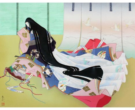 After Morita Haruyo (b.1945) Japanese ''Twelve Layer Kimono''Signed inscribed and numbered in pencil,135/350, limited edition
