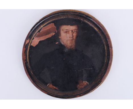 Unbekannter Maler 19. Jahrhundert Portrait Odet de Coligny als Kardinal von Chatillon, mit Wachssiegel, Odet de Coligny as ca