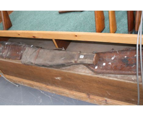 Three leg'o'mutton gun cases, and a collection of pocket and hunting knives