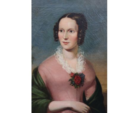 English School (mid 19th Century),  Portrait of a young lady, reputedly Catherine Norman,  oil on canvas,  76 x 62cm
