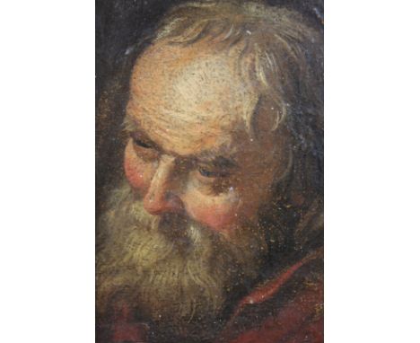 Flemish School (18th/19th Century), Portrait of a bearded gentleman, oil on panel, 12.5 x 10cm