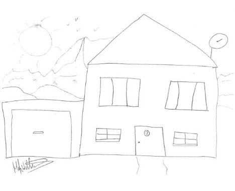 MARTYN WILLIAMS pen on paper - drawn after seven pints of Brains Bitter, entitled 'No.7', signed, 20 x 29cms