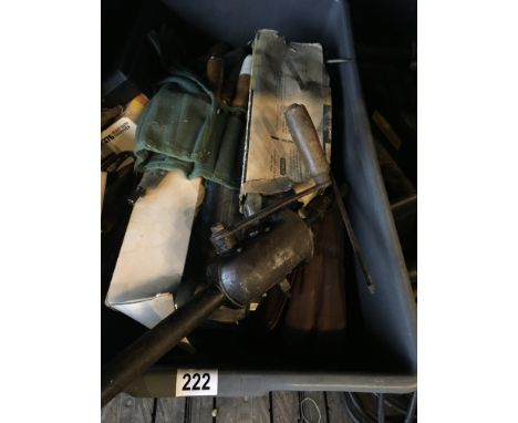 Box of various hand tools including some vintage items