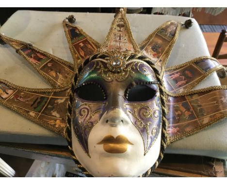 A Vintage Italian face mask. Life size.