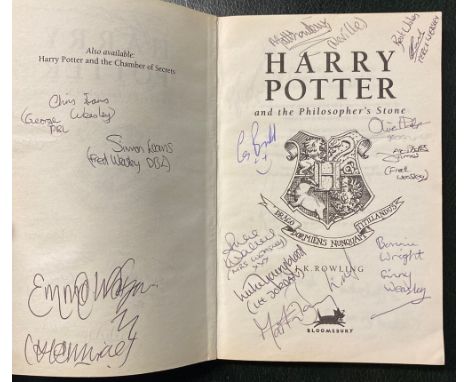 ROWLING, J. K. Harry Potter and the Philosopher's Stone, CAST-SIGNED, first edition, 53rd printing, signed by the three main 