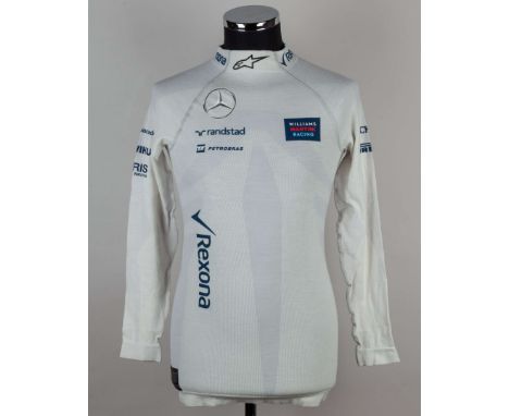 Paul di Resta Williams Martini Racing Race Used Nomex Top.&nbsp;An authentic and highly coveted item from the Williams Martin