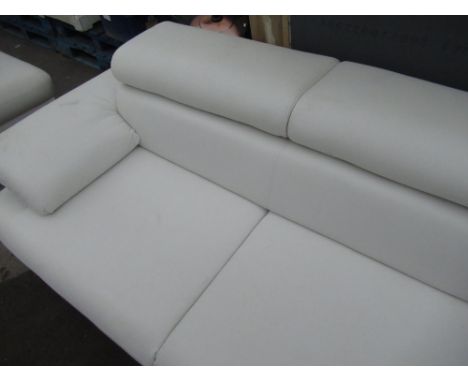 Craig Revel Horwood Collection - White upholstered Anglia-N-sofas Bella L shaped sofa 