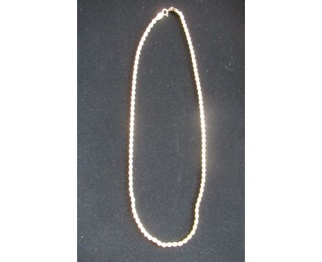 9ct gold rope chain necklace with spring ring clasp stamped 9KT, L51cm 6g 