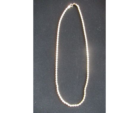 9ct gold rope chain necklace with spring ring clasp stamped 9KT, L51cm 6g 