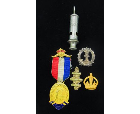 Royal Order Of Antediluvian Buffaloes WWI Victory medal 1919 awarded to K.T.F.G.Cowey, Durham Light Infantry hallmarked Sterl