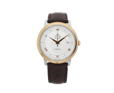 Omega, a stainless steel and 18ct gold De Ville Prestige Co-Axial Chronometer wrist watch, circa 2018, reference 424.23.40.20