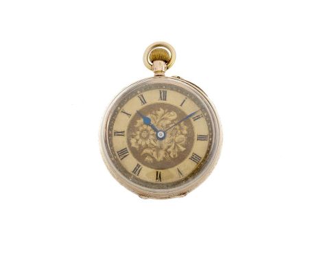 C. Robert &amp; Cie, an Edwardian 12ct gold open face pocket watch, with engraved dial and reverse, case numbered 29697, keyl