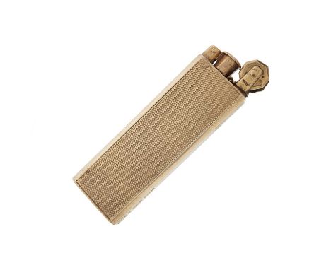 Viceroy, an Art Deco 9ct gold lighter, hallmarks for London 1934, length 6.1cm, 21.4gOverall good conditionSome marks and dis