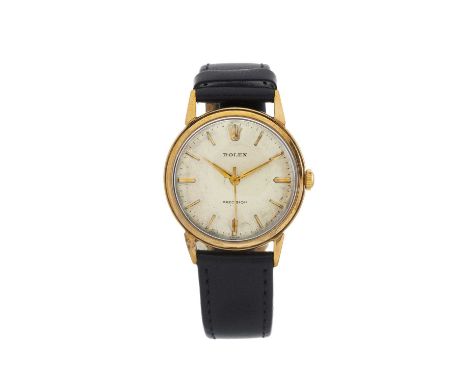 Rolex, a 9ct gold Precision wrist watch, circa 1960, case numbered 12894 and 162087, signed manual wind movement calibre 1210