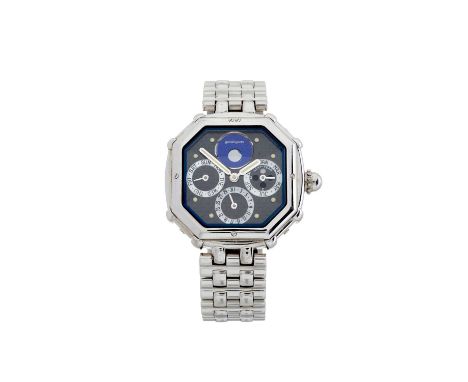 Gerald Genta, an 18ct white gold Perpetual Calendar Success chronograph bracelet watch, leap year and moon phase indicator, r