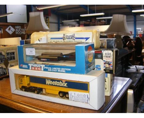 A quantity of die cast model lorries, including Corgi 