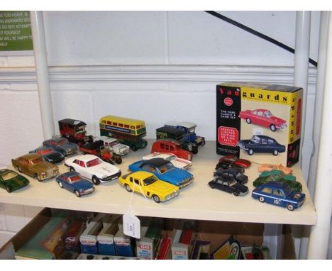 A collection of unboxed die cast model vehicles - Corgi, Dinky and Matchbox, etc. 