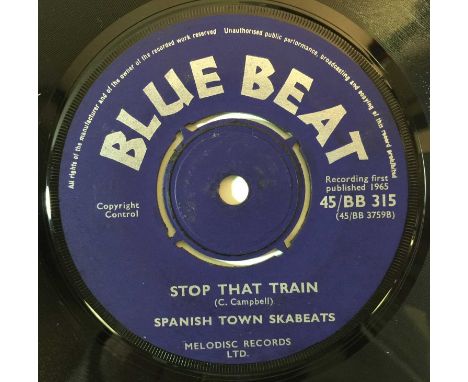 SPANISH TOWN SKABEATS - STOP THAT TRAIN/ OH MY BABY 7" (PRINCE BUSTER - BB315). Here we have a stunning 60s ska 7" rarity on 