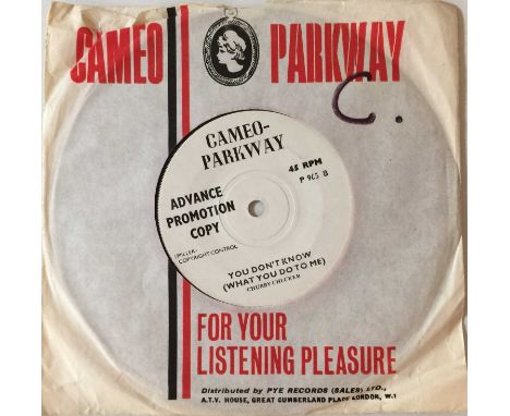 CHUBBY CHECKER - YOU DON'T KNOW (WHAT YOU DO TO ME) C/W TWO HEARTS MAKE ONE LOVE 7" (ORIGINAL UK DEMO - CAMEO-PARKWAY P 965).