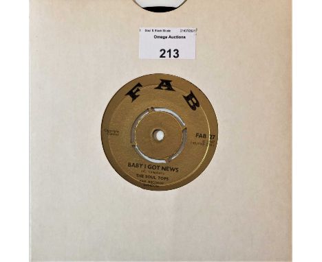 THE SOUL TOPS/ TEDDY KING - BABY I GOT NEWS/ MEXICAN DIVORCE 7" (FAB 27). Here we have another split 7" rocksteady rarity; Th