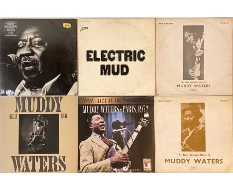 MUDDY WATERS - LPs (WITH PYTHON RECORDS RELEASES). Electric collection of 9 x LPs from Muddy Waters with some very tricky to 