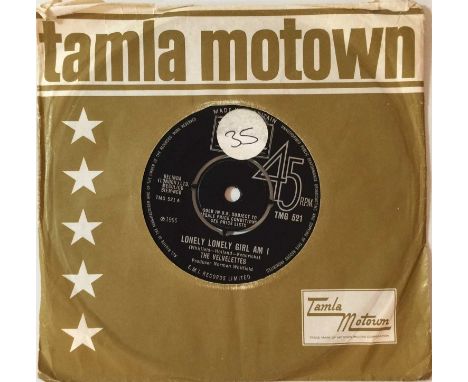 THE VELVELETTES - LONELY LONELY GIRL AM I 7" (ORIGINAL UK COPY - TAMLA MOTOWN TMG 521). Massive early Motown classic from The