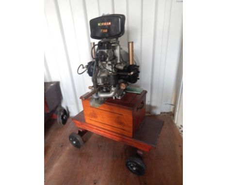 A Steward Turner Henley-on-Thames stationary engine no. 88113 1500rpm, partially painted red with various name plaques, Carbu