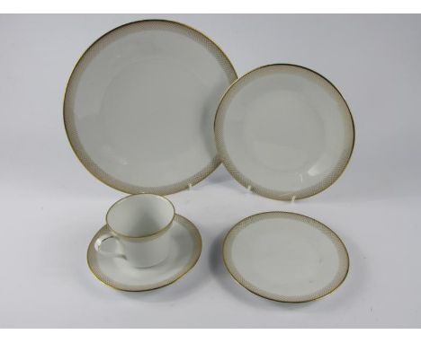 A Noritake porcelain part dinner and coffee service, decorated in the Seville pattern, comprising two graduated meat platters