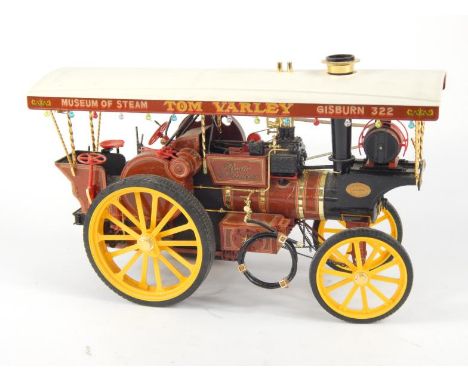 A model of the Garrett steam traction engine 1919 Pendle Princess, 1:16 scale kit by Bandai, model number 8026, 18cm high, 31