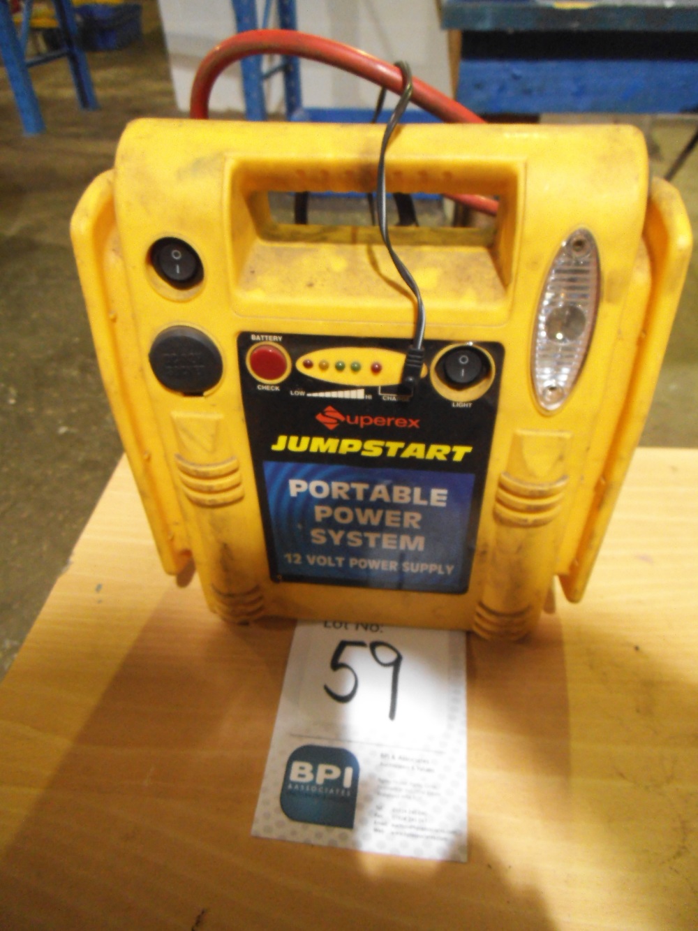Superex Jumpstart 12V Portable Battery Charger Appraisal Serial No