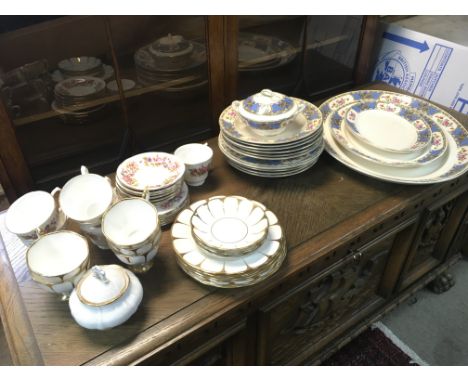 Colclough tea set , Royal Vale tea set, Lung Ching plates and platter plates. This lot cannot be posted