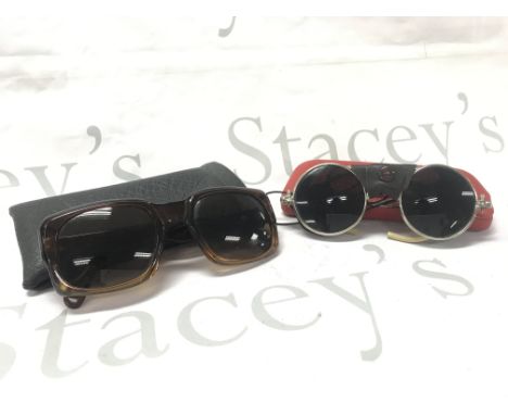 Two pairs of glasses including Mohawk Zeiss vintage sunglasses and Mountaineer sunglasses . Postage category B