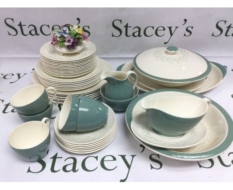 A Royal Doulton dinner service in Tracery pattern plus a Royal Adderley posie. Shipping category D. NO RESERVE