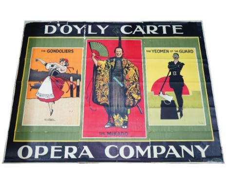 Dudley Hardy (1867-1922) and John Hassall (1868-1948), three sheet bill board poster; D'Oyly Carte Opera company', Mikado cir