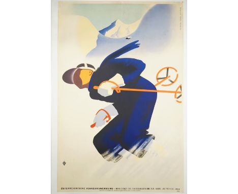 Osterrichische Verkekrswerting, Austrian tourism poster, circa 1935, lithograph in colours, Atelier Prof Kirnig, 92cm x 63cm,