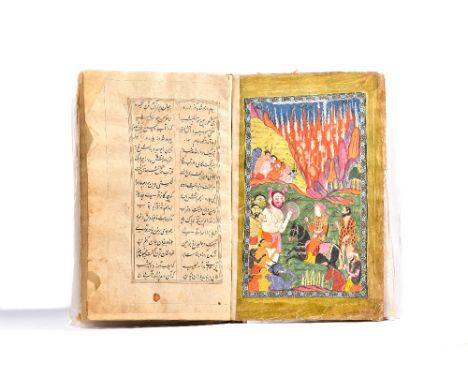 The adventures and battles of Sam: tales based on the Shanama, Kashmir, 19th century, large illustrated and illuminated Persi