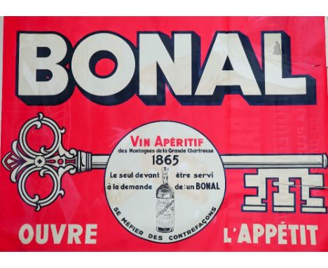 J.Rosetti, five copies  'La Raphaelle Liquer Bonal; 1908, lithograph in colours, double sided posters. Imp I Lang, 3 rue du P