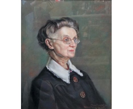 Samuel Morse-Brown (1903-2001), Portrait of Norah, pastel, signed and dated 1961, inscribed Replica of an original done in 19