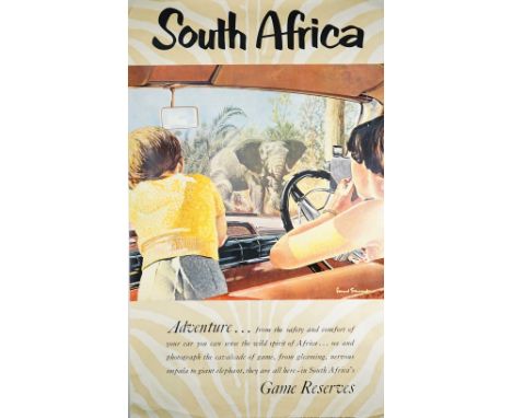 Bernard Sargent 'South Africa' tourism poster circa 1958, printed in Holland by Rotogravue, Leiden, lithograph in colours, 10