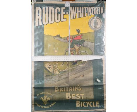 Rudge-Whitworth, Britains Best Bicycles, circa 1905, lithograph in colours, advertising poster by The Avenue Press, By Appoin